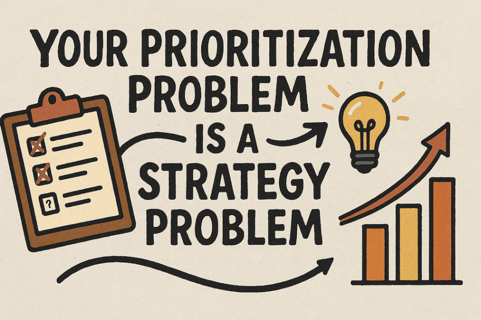 Your prioritization problem is a strategy problem